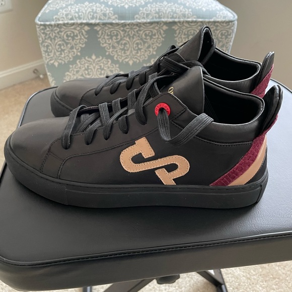 OPP France Men’s Black Hi-Top Sneakers size 8 NWOB - Picture 3 of 8